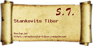 Stankovits Tibor névjegykártya