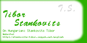 tibor stankovits business card